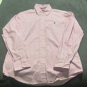 Polo Ralph Lauren Pink Striped Button Down Shirt